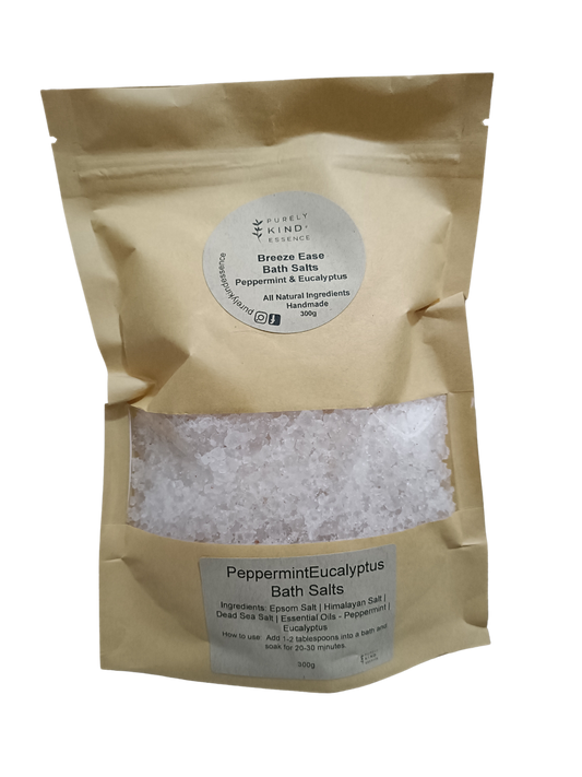 Bath Salts - Breeze Ease- Peppermint Eucalyptus 300g